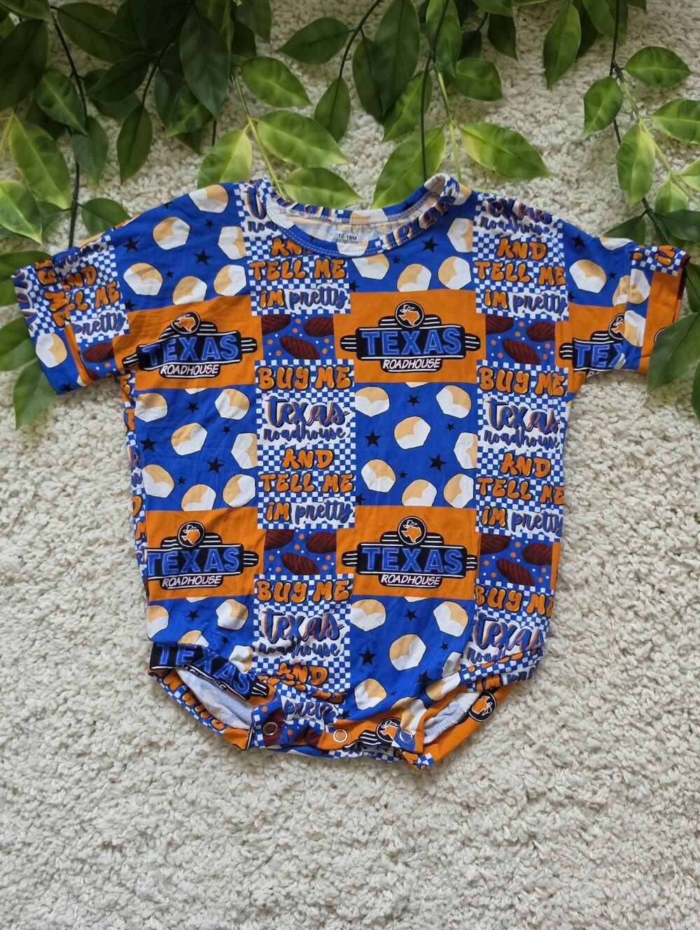 Baby Girl Texas Roadhouse Bubble Romper (12-18 Months)